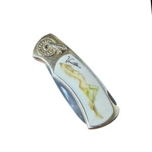 Collector'sStainlessSteel PocketKnife Vanessa Folding Knive White Sexy Women